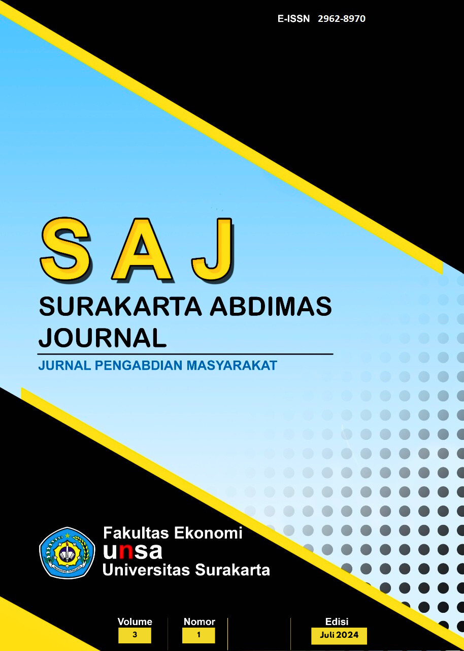 					View Vol. 3 No. 1 (2024): Surakarta Abdimas Journal
				